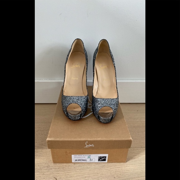 Christian Louboutin Shoes - Christian Louboutin  VERY PRIVE 120 GLITTER
GY2D ANTRACITE SUZ